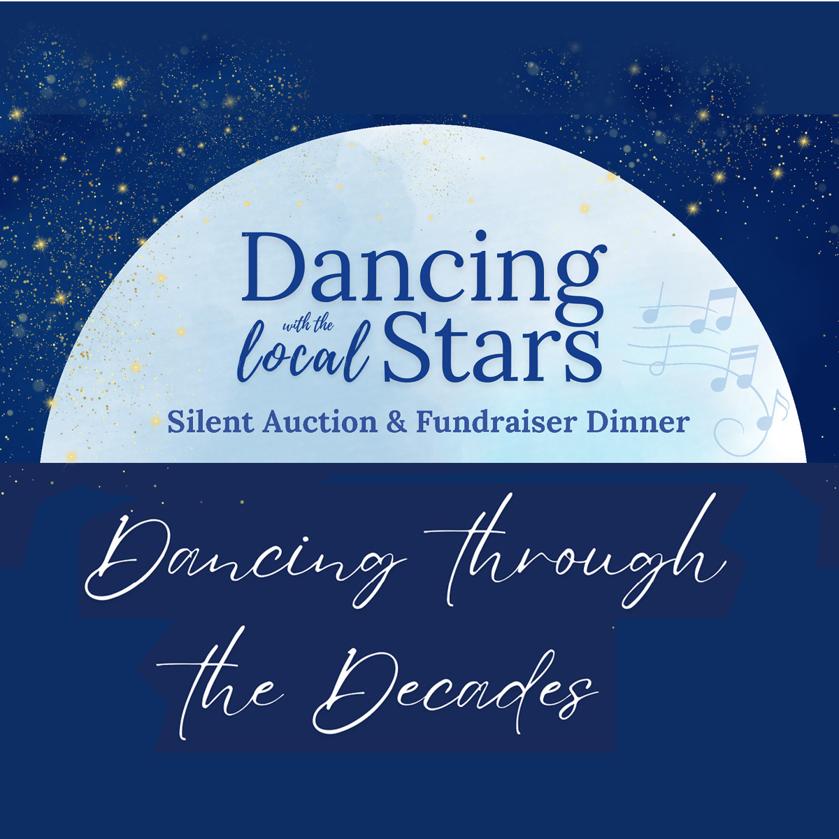 logo for Dancing with the local stars and silent auction and fundraiser dinner